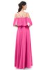 ColsBM Jamie Rose Pink Bridesmaid Dresses Floor Length Pleated V-neck Half Backless A-line Modern
