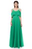 ColsBM Jamie Sea Green Bridesmaid Dresses Floor Length Pleated V-neck Half Backless A-line Modern