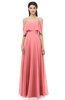 ColsBM Jamie Shell Pink Bridesmaid Dresses Floor Length Pleated V-neck Half Backless A-line Modern