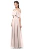 ColsBM Jamie Silver Peony Bridesmaid Dresses Floor Length Pleated V-neck Half Backless A-line Modern