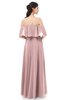 ColsBM Jamie Silver Pink Bridesmaid Dresses Floor Length Pleated V-neck Half Backless A-line Modern