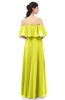 ColsBM Jamie Sulphur Spring Bridesmaid Dresses Floor Length Pleated V-neck Half Backless A-line Modern