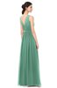 ColsBM Briar Beryl Green Bridesmaid Dresses Sleeveless A-line Pleated Floor Length Elegant Bateau