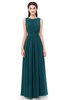 ColsBM Briar Blue Green Bridesmaid Dresses Sleeveless A-line Pleated Floor Length Elegant Bateau