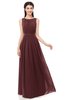 ColsBM Briar Burgundy Bridesmaid Dresses Sleeveless A-line Pleated Floor Length Elegant Bateau
