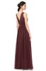 ColsBM Briar Burgundy Bridesmaid Dresses Sleeveless A-line Pleated Floor Length Elegant Bateau
