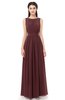 ColsBM Briar Burgundy Bridesmaid Dresses Sleeveless A-line Pleated Floor Length Elegant Bateau