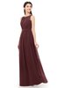 ColsBM Briar Burgundy Bridesmaid Dresses Sleeveless A-line Pleated Floor Length Elegant Bateau