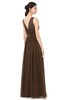ColsBM Briar Chocolate Brown Bridesmaid Dresses Sleeveless A-line Pleated Floor Length Elegant Bateau
