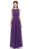 ColsBM Briar Dark Purple Bridesmaid Dresses Sleeveless A-line Pleated Floor Length Elegant Bateau