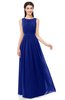 ColsBM Briar Electric Blue Bridesmaid Dresses Sleeveless A-line Pleated Floor Length Elegant Bateau