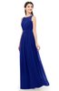 ColsBM Briar Electric Blue Bridesmaid Dresses Sleeveless A-line Pleated Floor Length Elegant Bateau