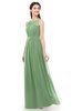 ColsBM Briar Fair Green Bridesmaid Dresses Sleeveless A-line Pleated Floor Length Elegant Bateau