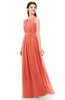 ColsBM Briar Fusion Coral Bridesmaid Dresses Sleeveless A-line Pleated Floor Length Elegant Bateau
