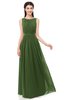 ColsBM Briar Garden Green Bridesmaid Dresses Sleeveless A-line Pleated Floor Length Elegant Bateau