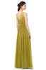 ColsBM Briar Golden Olive Bridesmaid Dresses Sleeveless A-line Pleated Floor Length Elegant Bateau