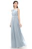 ColsBM Briar Illusion Blue Bridesmaid Dresses Sleeveless A-line Pleated Floor Length Elegant Bateau