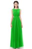 ColsBM Briar Jasmine Green Bridesmaid Dresses Sleeveless A-line Pleated Floor Length Elegant Bateau