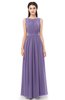 ColsBM Briar Lilac Bridesmaid Dresses Sleeveless A-line Pleated Floor Length Elegant Bateau
