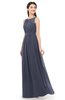 ColsBM Briar Nightshadow Blue Bridesmaid Dresses Sleeveless A-line Pleated Floor Length Elegant Bateau