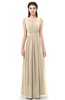 ColsBM Briar Novelle Peach Bridesmaid Dresses Sleeveless A-line Pleated Floor Length Elegant Bateau