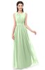 ColsBM Briar Pale Green Bridesmaid Dresses Sleeveless A-line Pleated Floor Length Elegant Bateau