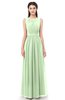 ColsBM Briar Pale Green Bridesmaid Dresses Sleeveless A-line Pleated Floor Length Elegant Bateau