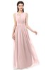ColsBM Briar Pastel Pink Bridesmaid Dresses Sleeveless A-line Pleated Floor Length Elegant Bateau