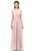 ColsBM Briar Pastel Pink Bridesmaid Dresses Sleeveless A-line Pleated Floor Length Elegant Bateau