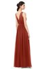 ColsBM Briar Rust Bridesmaid Dresses Sleeveless A-line Pleated Floor Length Elegant Bateau