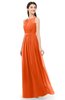 ColsBM Briar Tangerine Bridesmaid Dresses Sleeveless A-line Pleated Floor Length Elegant Bateau