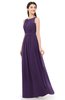ColsBM Briar Violet Bridesmaid Dresses Sleeveless A-line Pleated Floor Length Elegant Bateau