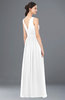ColsBM Briar White Bridesmaid Dresses Sleeveless A-line Pleated Floor Length Elegant Bateau