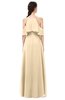 ColsBM Andi Apricot Gelato Bridesmaid Dresses Zipper Off The Shoulder Elegant Floor Length Sash A-line