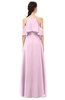ColsBM Andi Baby Pink Bridesmaid Dresses Zipper Off The Shoulder Elegant Floor Length Sash A-line