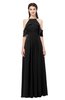 ColsBM Andi Black Bridesmaid Dresses Zipper Off The Shoulder Elegant Floor Length Sash A-line