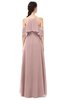 ColsBM Andi Blush Pink Bridesmaid Dresses Zipper Off The Shoulder Elegant Floor Length Sash A-line