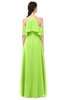 ColsBM Andi Bright Green Bridesmaid Dresses Zipper Off The Shoulder Elegant Floor Length Sash A-line