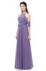 ColsBM Andi Chalk Violet Bridesmaid Dresses Zipper Off The Shoulder Elegant Floor Length Sash A-line
