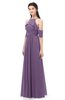 ColsBM Andi Chinese Violet Bridesmaid Dresses Zipper Off The Shoulder Elegant Floor Length Sash A-line