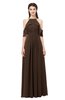 ColsBM Andi Copper Bridesmaid Dresses Zipper Off The Shoulder Elegant Floor Length Sash A-line