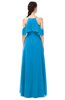 ColsBM Andi Cornflower Blue Bridesmaid Dresses Zipper Off The Shoulder Elegant Floor Length Sash A-line