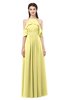 ColsBM Andi Daffodil Bridesmaid Dresses Zipper Off The Shoulder Elegant Floor Length Sash A-line