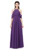 ColsBM Andi Dark Purple Bridesmaid Dresses Zipper Off The Shoulder Elegant Floor Length Sash A-line