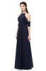 ColsBM Andi Dark Sapphire Bridesmaid Dresses Zipper Off The Shoulder Elegant Floor Length Sash A-line