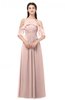 ColsBM Andi Dusty Rose Bridesmaid Dresses Zipper Off The Shoulder Elegant Floor Length Sash A-line