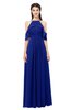 ColsBM Andi Electric Blue Bridesmaid Dresses Zipper Off The Shoulder Elegant Floor Length Sash A-line