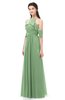 ColsBM Andi Fair Green Bridesmaid Dresses Zipper Off The Shoulder Elegant Floor Length Sash A-line