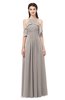 ColsBM Andi Fawn Bridesmaid Dresses Zipper Off The Shoulder Elegant Floor Length Sash A-line