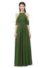 ColsBM Andi Garden Green Bridesmaid Dresses Zipper Off The Shoulder Elegant Floor Length Sash A-line